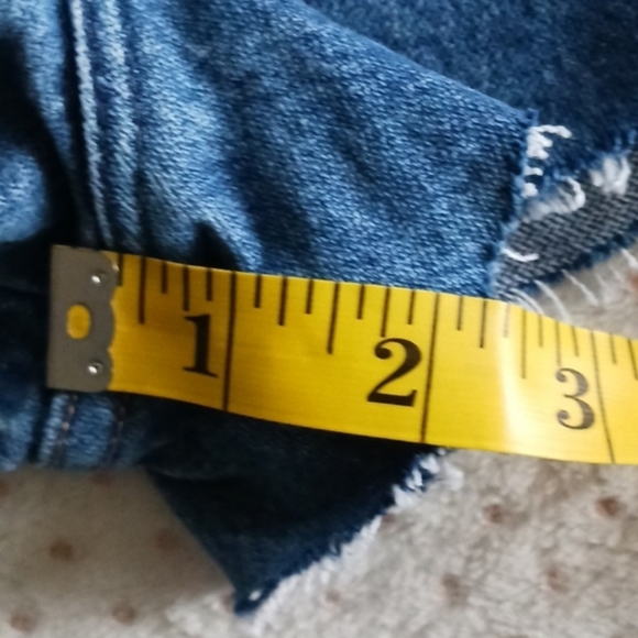 90's Vintage Wrangler High Waist Cut- Off Denim Cheeky Jean Shorts - Picture 9 of 15